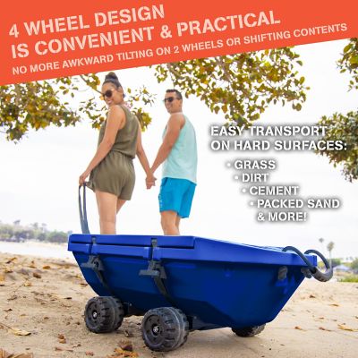 Image showing  CUDDY Crawler 40 qt. Floating Cooler and Dry Storage Vessel for Land & Water with Rolling Wheel Kit