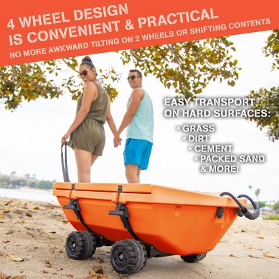 Image showing  CUDDY Crawler 40 qt. Floating Cooler and Dry Storage Vessel for Land & Water with Rolling Wheel Kit