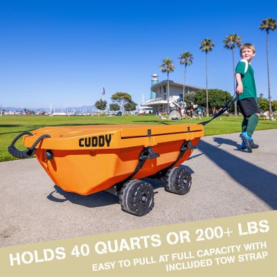 Image showing 5 th GoSports CUDDY Crawler 40 qt. Floating Cooler and Dry Storage Vessel for Land & Water with Rolling Wheel Kit