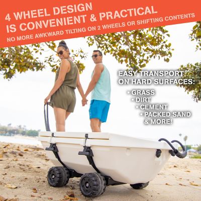 Image showing  CUDDY Crawler 40 qt. Floating Cooler and Dry Storage Vessel for Land & Water with Rolling Wheel Kit