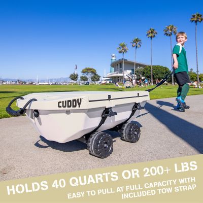 Image showing 5 th GoSports CUDDY Crawler 40 qt. Floating Cooler and Dry Storage Vessel for Land & Water with Rolling Wheel Kit