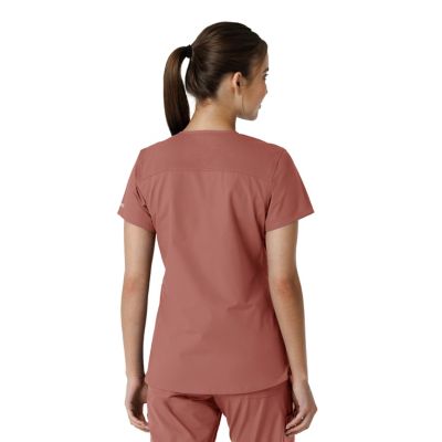 Image showing  Women's Force Essentials V-Neck Knit Panel Scrub Top