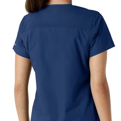 Image showing 7 th Carhartt Women's Force Essentials V-Neck Knit Panel Scrub Top
