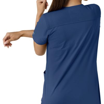 Image showing 9 th Carhartt Women's Force Essentials V-Neck Knit Panel Scrub Top