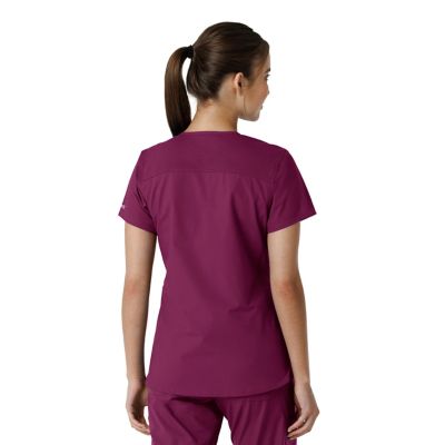 Image showing  Women's Force Essentials V-Neck Knit Panel Scrub Top