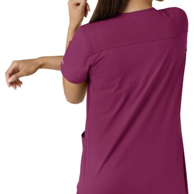 Image showing 9 th Carhartt Women's Force Essentials V-Neck Knit Panel Scrub Top