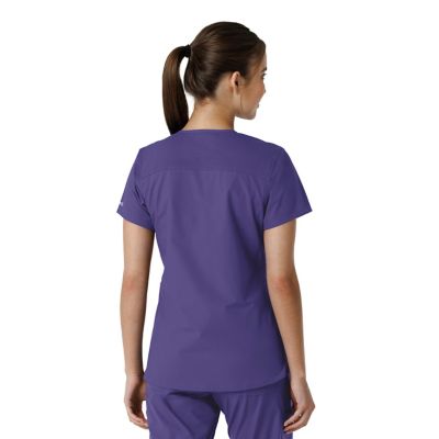 Image showing  Women's Force Essentials V-Neck Knit Panel Scrub Top