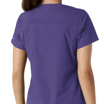 Image showing 7 th Carhartt Women's Force Essentials V-Neck Knit Panel Scrub Top