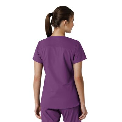 Image showing  Women's Force Essentials V-Neck Knit Panel Scrub Top