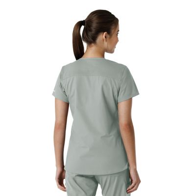 Image showing 1 th Carhartt Women's Force Essentials V-Neck Knit Panel Scrub Top