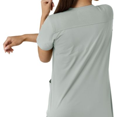 Image showing 9 th Carhartt Women's Force Essentials V-Neck Knit Panel Scrub Top