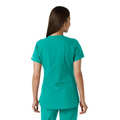 Image showing 1 th Carhartt Force Essentials Women's Notch Neck Tunic Knit Panel Scrub Top