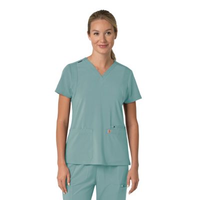 Image showing  Force Cross-Flex Women's Flex Panel V-Neck Scrub Top
