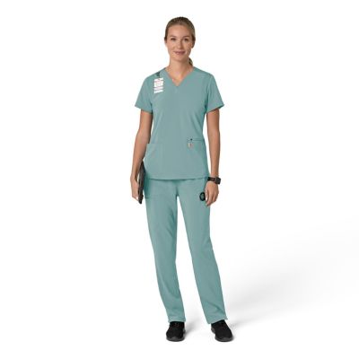 Image showing  Force Cross-Flex Women's Flex Panel V-Neck Scrub Top