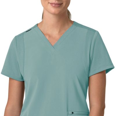 Image showing  Force Cross-Flex Women's Flex Panel V-Neck Scrub Top