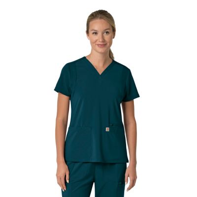Carhartt Force Cross-Flex Women's Flex Panel V-Neck Scrub Top