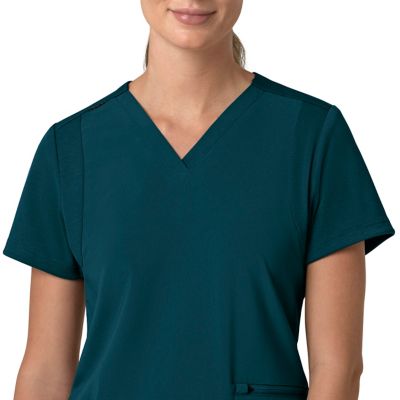Image showing 4 th Carhartt Force Cross-Flex Women's Flex Panel V-Neck Scrub Top