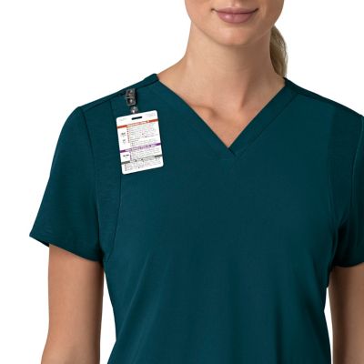 Image showing 5 th Carhartt Force Cross-Flex Women's Flex Panel V-Neck Scrub Top