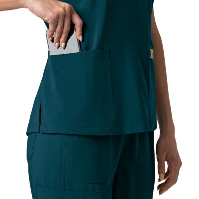 Image showing 9 th Carhartt Force Cross-Flex Women's Flex Panel V-Neck Scrub Top