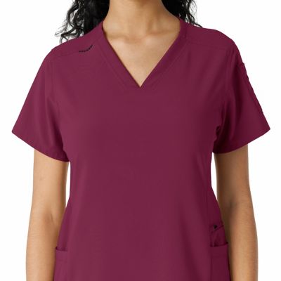 Image showing  Force Cross-Flex Women's Knit Panel Scrub Top