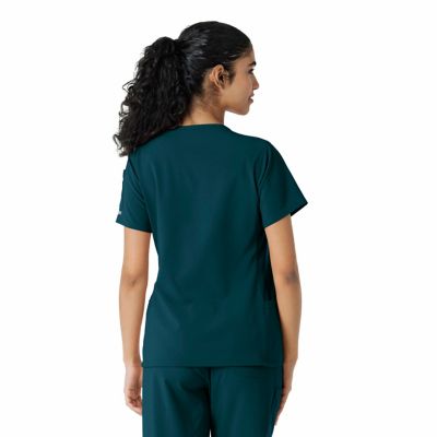 Image showing  Force Cross-Flex Women's Knit Panel Scrub Top