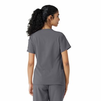 Image showing  Force Cross-Flex Women's Knit Panel Scrub Top