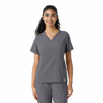 Carhartt Force Cross-Flex Women's Knit Panel Scrub Top
