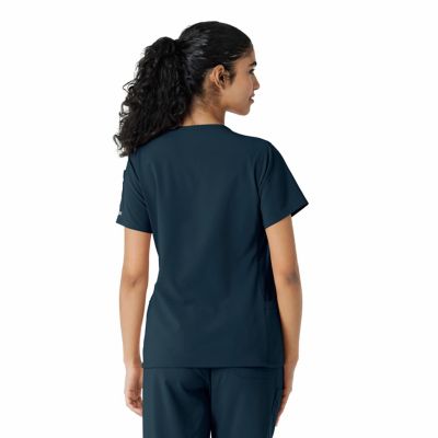Image showing  Force Cross-Flex Women's Knit Panel Scrub Top