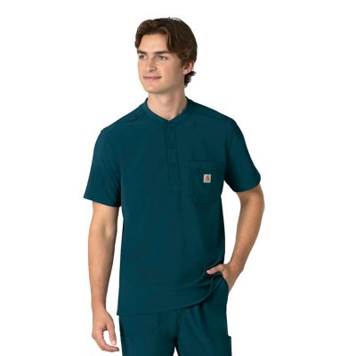 Carhartt Force Cross-Flex Men's Henley Scrub Top