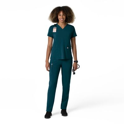 Image showing  Women's Force Cross-Flex Straight Leg Cargo Scrub Pant