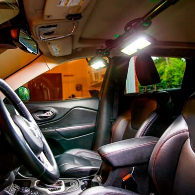 Image showing  2,400-Lumen Dual-Head LED Rechargeable Underhood Light with Expandable Hood Bracket