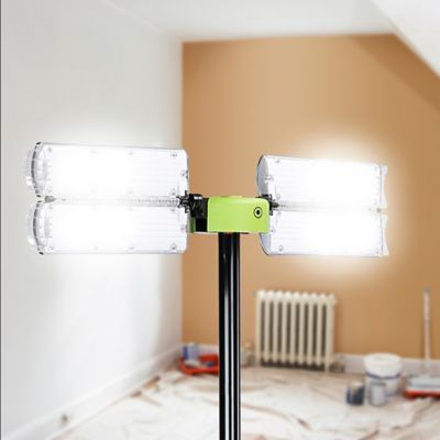 Image showing  Voyager 8,000-Lumen LED 4-Light Tripod-Mounted Rechargeable Portable Work Light