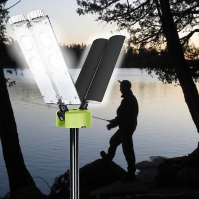 Image showing  Voyager 8,000-Lumen LED 4-Light Tripod-Mounted Rechargeable Portable Work Light