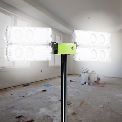 Image showing 5 th Powersmith Voyager 8,000-Lumen LED 4-Light Tripod-Mounted Rechargeable Portable Work Light