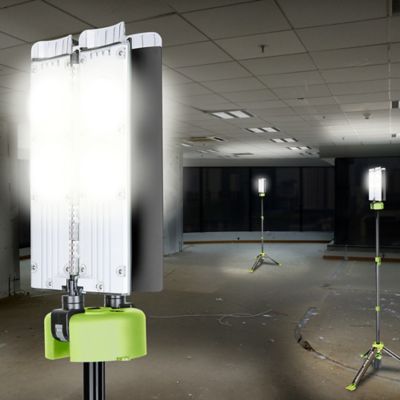 Image showing 8 th Powersmith Voyager 8,000-Lumen LED 4-Light Tripod-Mounted Rechargeable Portable Work Light