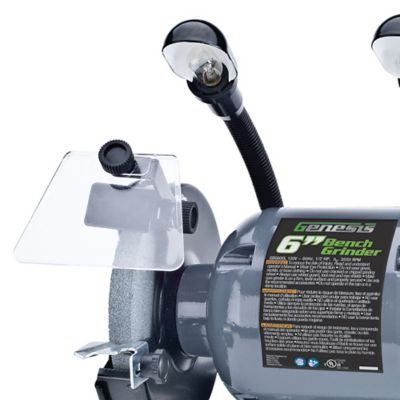 Image showing  1/2-HP 6-In. Bench Grinder with Lights and Eye Shields