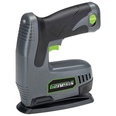 Genesis 8-Volt Li-Ion Cordless Electric Stapler/Nailer with Battery pk., Charger, Staples, and Nails