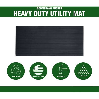 Image showing  4 ft. x 6 ft. x 5/16 in. Black Rubber Utility Mat