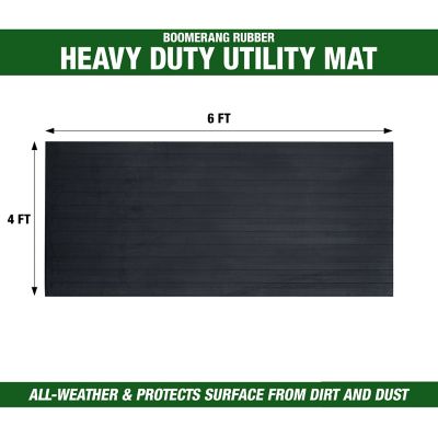 Image showing  4 ft. x 6 ft. x 5/16 in. Black Rubber Utility Mat