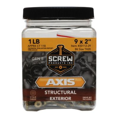 Image showing  #9x2 in. Star Drive Exterior Structural Wood Screws, 1 lb.