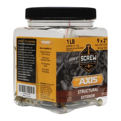 Image showing  #9x2 in. Star Drive Exterior Structural Wood Screws, 1 lb.