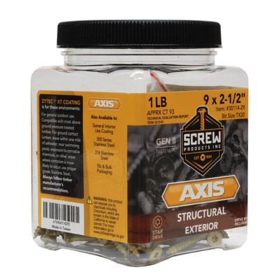 Image showing  #9x2-1/2 in. Star Drive Exterior Structural Wood Screws, 1 lb.
