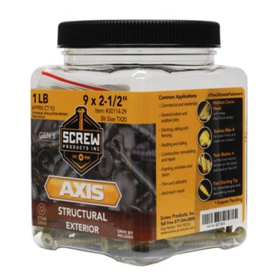 Image showing  #9x2-1/2 in. Star Drive Exterior Structural Wood Screws, 1 lb.