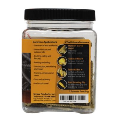 Image showing  #9x2-1/2 in. Star Drive Exterior Structural Wood Screws, 1 lb.