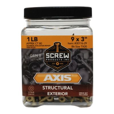 Image showing  #9 x 3 in. Star Drive Exterior Structural Wood Screws, 1 lb.