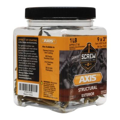 Image showing  #9 x 3 in. Star Drive Exterior Structural Wood Screws, 1 lb.