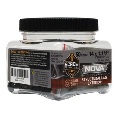 Image showing  #14x1-1/2 in. Star Drive Exterior Structural Lag Screws, 50 ct.