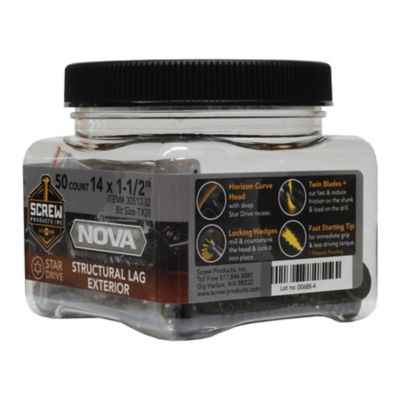 Image showing  #14x1-1/2 in. Star Drive Exterior Structural Lag Screws, 50 ct.