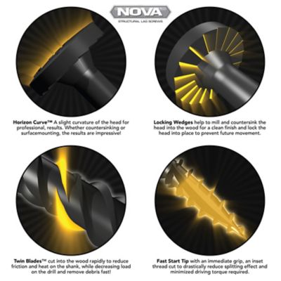 Image showing 7 th Screw Products #14x1-1/2 in. Star Drive Exterior Structural Lag Screws, 50 ct.