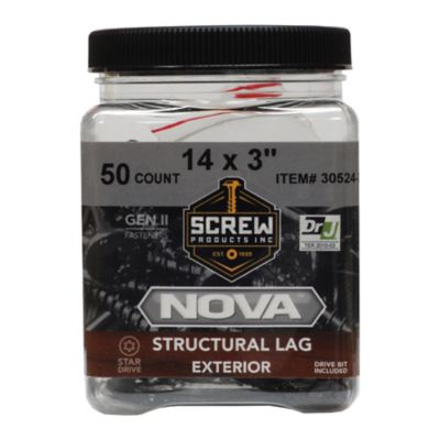 Image showing  #14x3 in. Star Drive Exterior Structural Lag Screws, 50 ct.